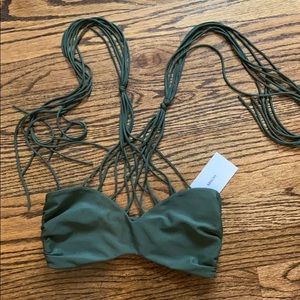 Mikoh green cross halter top